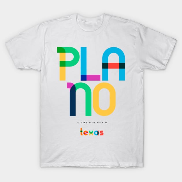 Plano Texas Mid Century, Pop Art, T-Shirt by Hashtagified